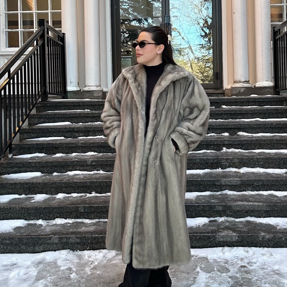 ✨ Sapphire Mink Fur Coat | 7/8 Length |